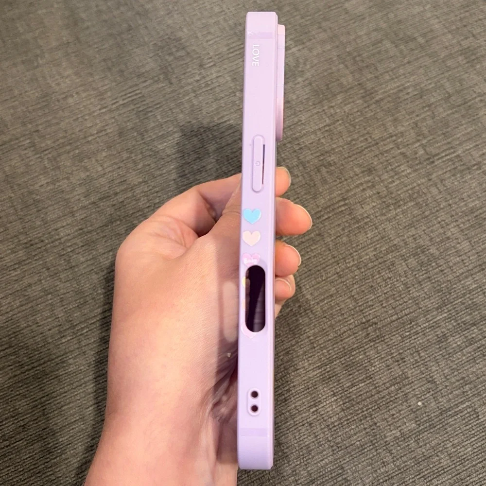 Purple Hearts Silicone IPhone 17 Case - NEW!! apple phone cases accessories
